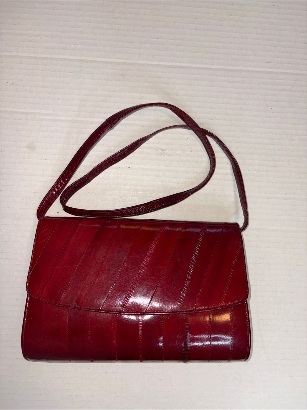 Vintage Red eel skin purse